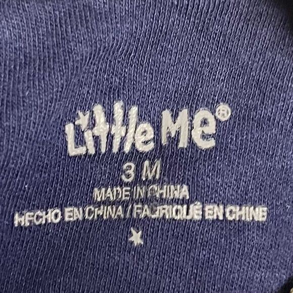 Little Me Navy With White Polka Dots Dress   Sz 3 M - Picture 3 of 5